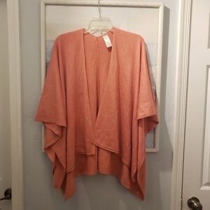 Simply Noelle Pale Salmon Wrap / Shawl Poncho One Size Wear Many Ways
